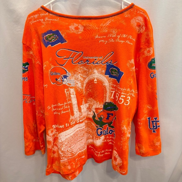 P.Michael Florida Gators Women's All Over Print Orange Long Sleeve Shirt Size L - Picture 6 of 11